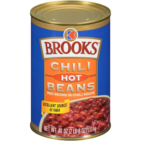 Brooks Chili Hot Beans 40 oz., PK12 PK12 2300096575